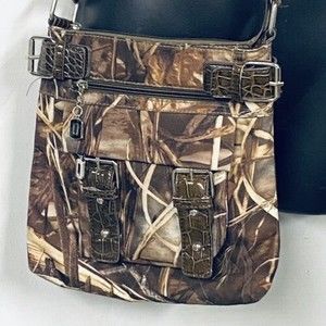 Camouflage Multi Pocket Crossbody Purse Bag
